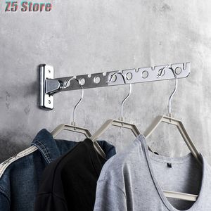 Hangers Racks 6 8 10 Holes Laundry Hanger Dryer Rack Wall Mount Clothes Drying Stainless Steel Home Folding Organizer 230816