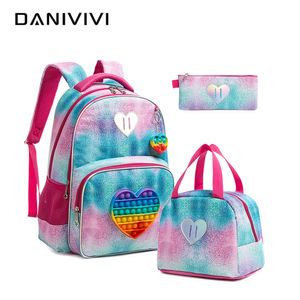 Torby szkolne dziewczęta szkolne plecak bąbelek 3 w 1 Kawaii Backpack School torebki dla dziewcząt dla dzieci