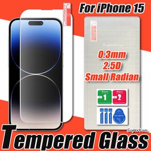 Proteggi schermo in vetro temperato 2.5D da 0,3 mm per iPhone 15 14 13 12 11 PRO MAX 8 7 PLUS SE Samsung S23 A14 A24 A34 A54 A13 A23 A33 A53 A73 Pellicola LG Moto con borsa OPP