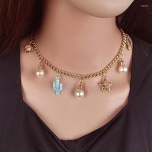 Choker Handmade Summer Holiday Vintage Necklaces With Pearl Pendant For Women Fahion Jewelry Gifts