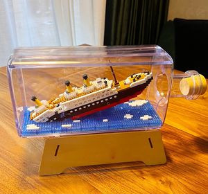 9090 Titanic-Memorabilien-Spielzeugset, Mini-Blöcke, Titanic-Modell, Schiffsmodellbausatz, Bootszubehör, Baustein, Technik, Diamant-Lepin-Stein-Set, Spielzeug für Kinder, Weihnachtsblock