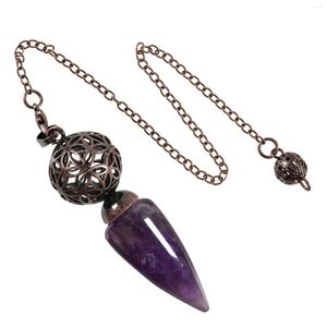 Colares pendentes Pêndulo de pedra cristalina cônica para doar de adivinhação espiritual wicca reiki cura jóias de pedra preciosa