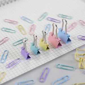 Anmeldung Vorräte 3 Box 84pcsbox Kawaii Katze Herz Metallpapier Clip Conbon -Binder Clips für Buch Dekorative Set School Stationery 230816