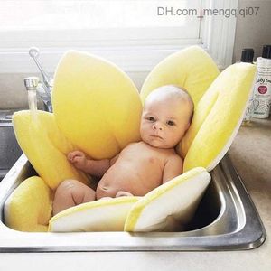 Banheira banheira assentos girassol banheiro bebê almofada recém -nascida travesseiro chuveiro dobrável banheira de bebê cadeira de animais de estimação suporte de banho de banho essência Z230817
