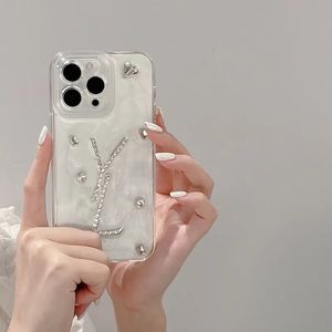 Designer Cream Paint Phonecase Shell Fashion Case Clear Telefono per iPhone 14 Pro Max 13 12 11 XS Lettere di lusso Copertina di telefoni 238175C