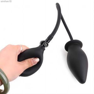 Anal Toys Inflatable Anal Plug Expandable Dildo Pump Butt Plug Anal Dilator Bdsm Sex Toy Gay Prostate Massage For Anus Enlargement By Pump HKD230816