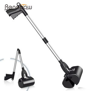 Kennele Pensje Benepaw Long Dog Poop Scooper Portable Składany, trwały metalowy uchwyt Pet Picker Bole dla dużych średnich ras 230816