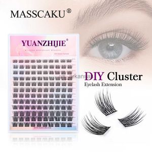 Falska ögonfransar Masscaku Bundles Professional Makeup Enskilda fransar Kluster Spikes Lash Wispy Premade Russian Natural Fluffy False Eyelashes HKD230817