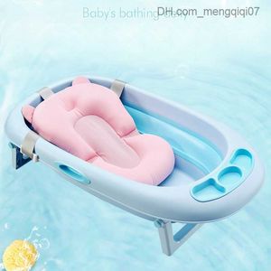 Badkarplatser Baby shower Portable Air Cushion Crib Baby Shower Pad Anti Slip BathTub Pad Newborn Safety Bathtub Pad Z230818