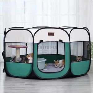 Hundelektronische Zäune Katzenausbietungsraum abnehmbarer Sommer Haustier Zelt Außenbett Klapperde Nest Enklin Cage für Katzen Hunde 230816