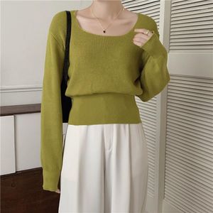 Camisolas femininas Office Lady Lady Pullover elegante Mulheres da primavera Autumn Roupa de inverno