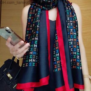 Шарфы 15 стилей шелковые шарфы шарф для женщин для женщин зимние роскошные шелковые высококлассные буквы Дизайнерские шарфы шали.