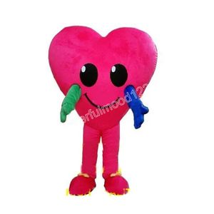 halloween New pink heart Mascot Costumes Cartoon Halloween Mascot For Adults costume dress