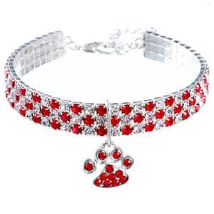 Dog Collars Easy Wear With Diamonds Fashion Jewelry Heart Claw Pendant Pet Collar Elastic Extender Wedding Cat Parties Bling Crystal