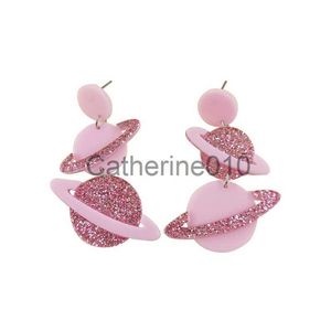 Charm European och American Ins Creative New Vintage Pink Acrylic Drop Earrings For Sweet Girls Sweet Personality Fashion Jewelr J230817