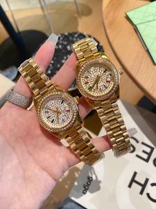 Fashion Luxury Gold Women Watch 28mm Designer Wristwatches Diamond Lady watches For Womens Valentine's Christmas Mother's Day Gift 316L Stainless Steel band
