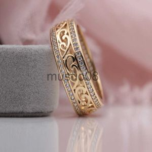 Anelli di band squisiti Fashion Zircon Hollow Rings for Women Vintage Wedding Engagement Ring Party Gioielli regalo Anillos Mujer J230817