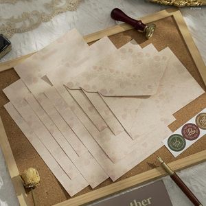 Prezenty Listy z przeszłych wydarzeń seria Vintage Pattern Letter Paper i Envelope Set Creative DIY Journal Collage Decor Stationerery