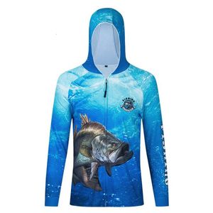 Outros artigos esportivos de camisas de pesca masculina com roupas com capuz com zíper colorido camisetas de proteção solar rápida de secagem 230816