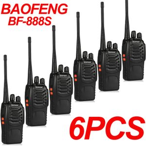 Walkie Talkie 6PC 또는 3Pairs Baofeng Walkie Talkie 888S UHF 400 470MHz 채널 휴대용 양방향 라디오 16Channels 5W 장거리 Walkie Talki 230816