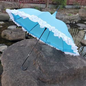 Ombrellas Lady Lolita Pagoda Pagoda Long Umbrella per matrimoni pioggia automatica e sole ombrelloni per donne fotografie fotografiche HKD230817