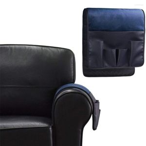 Storage Boxes Non Slip PU Leather Sofa Hanging Bag Portable 5 Pocket Couch Pouch Space Saving Home