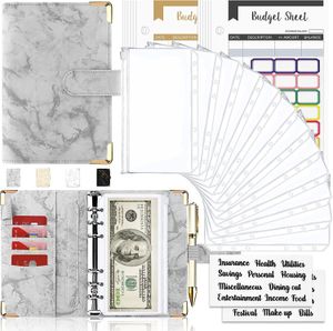 Filing Supplies Budget Binder Cash Envelopes for Budgeting Money Organizer with Marble 6Ring Saving 230816