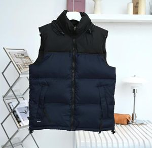 デザイナーのパフベストメンズウエストコートウィンターダウンベストユニセックスカップルボディウォーマーレディースジャケット袖の屋外暖かい濃厚なアウトウェア服S-2xl
