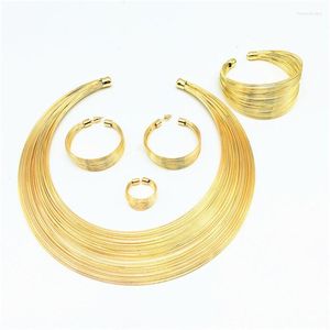 Brincos de colar Jóias de casamento de jóias de casamentos Colares de gargantilha anel de pulseira nupcial para mulheres