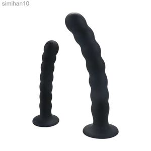 Anal Toys Sex Products med stark vaginal stimulator sucker silikonpärla dildo anal plug prostate massager sex leksaker för man och kvinna hkd230816