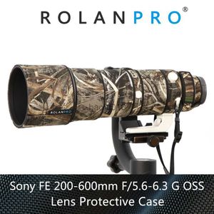 カメラバッグのアクセサリーRolanproレンズカモフラージコートレインカバーFe 200-600mm F5.6-6.3 G OSSレンズ保護ケースナイロン防水レンズコートHKD230817