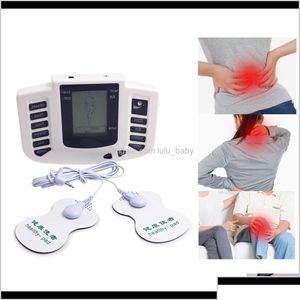 Hälso -prylar Engelsk version Electric Muscle Stimator Body Slimming Masr PSE TENS ACUPUNCTURE HINE 16PADSEUUS PLUG VI2CR DROP DELIVE DHZIR