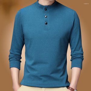 Con cappuccio maschile molla e maglione a colori solido colletto a manica lunga maglietta a velluto sottile sezione sottile