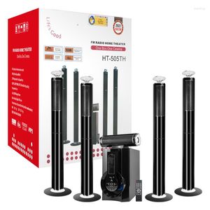 مزيج من مكبرات الصوت HT-505 مثالية الإبداعية الكاريوكي الخشبية 5.1 Tower Home System للبيع