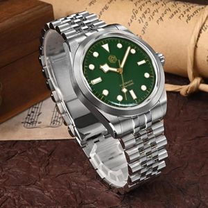 Avanadores de pulso San Martin Classic Vintage Men Dive Sport Watch Dial Dial Snowflake Hands NH35 Luxo Automático Sapphire 100m