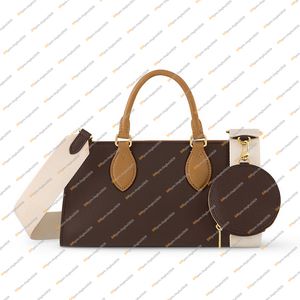 Ladies Fashion Casual Designe Luxus auf dem Go Tote Bag Handtaschen Umhängetaschen Crossbody Messenger Bag Top Mirror Qualität M46653 Beutelhandtasche