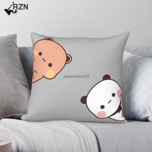 Cuscino Panda Bear Bubu Dudu Square Case Polyester Linence in velluto Stampato Decor Cushion Cover HKD230817