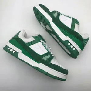 Designer Treaker Sneaker Wergil Casual Buty Calfskin Abloh czarny biały zielony czerwony niebieski skórzane nakładki platforma Niski trampki Rozmiar 36-45 07