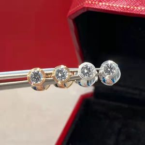 Charm Real 925 Sterling Silver Single Diamond Ear Stud Female Temperament Luxury Brand Jewelry Fashion Earrings For Women Men 230817