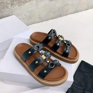 Kadınlar Sandal Celenin Vintage Platform Topuk Mules Slayt Orijinal Deri Sıradan Ayakkabı Tippi Gladyatör Yaz Yüzme Tulunma Tasarımcı Taklit Triomphe Katır Lüks Slaytlar