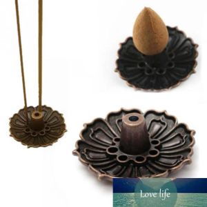 Top Quality 9-Hole Lotus Incense Burners Holder Flower Copper Censer Plate for Sticks Fresh Air Cone Home Bedroom Toliet Decor