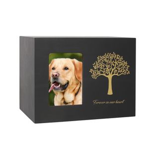 Andra katttillförsel Pet Urns Ash for Dogs Po Frame Funeral Cremation Wood Keepsake Memorial Small Animal Urn Loss 125x18cm 230816