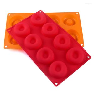 Baking Moulds 8 Holes Silicone DIY Donut Maker Non-Stick Pastry Cookie Chocolate Doughnut Mold Muffin Cake Dessert Decorating