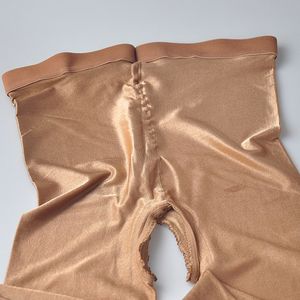 Calzini sexy collant con cavallo aperto calze lucide 70d collant stage nightclub pantaloni da cantante b88 230817