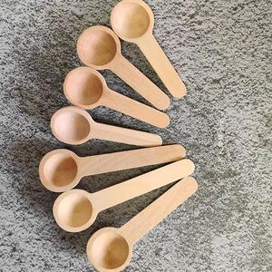 Spoons 5Pcs Small Wooden Mini Wood Teaspoon Cooking Condiments For Spice Jars Seasoning Coffee