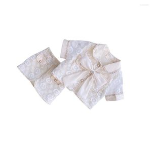 Roupas conjuntos de roupas de colar de colarinho de colarinho para meninas Conjunto de saia de verão Banquetes Casamento Casamento Tops Kit Roupas de aniversário Presente de aniversário 90cm