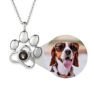 Chokers Haustierprojektion PO Halskette für Mädchen Personalisierte Hundekatze Halskette Mode maßgeschneiderte weibliche Memorial Valentinstagsgeschenke 230817