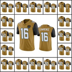 Jerseys Jacksonville''jaguars''men #3 C.J. Beathard 16 Trevor Lawrence 1 Travis Etienne Women Youth'' Gold Custom Color Rush Limited Jersey