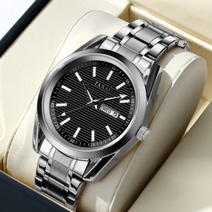 Other Watches TAXAU Quartz Watch for Men Waterproof Stainless Steel Business Fashion Calendar Week Male Classic Luxury Wristwatch 230816
