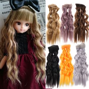 Dolltillbehör 13 14 16 BJD Wig Hair For Dolls Girls Barn Kids Toy 25100cm Wigs DIY Värmebeständig fiber 230816